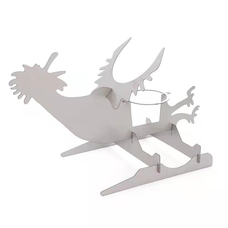 Chicken Stand Motorcycle BBQ Motorcycle Chicken Grill Stainless Steel BBQ Rack BBQ Stand