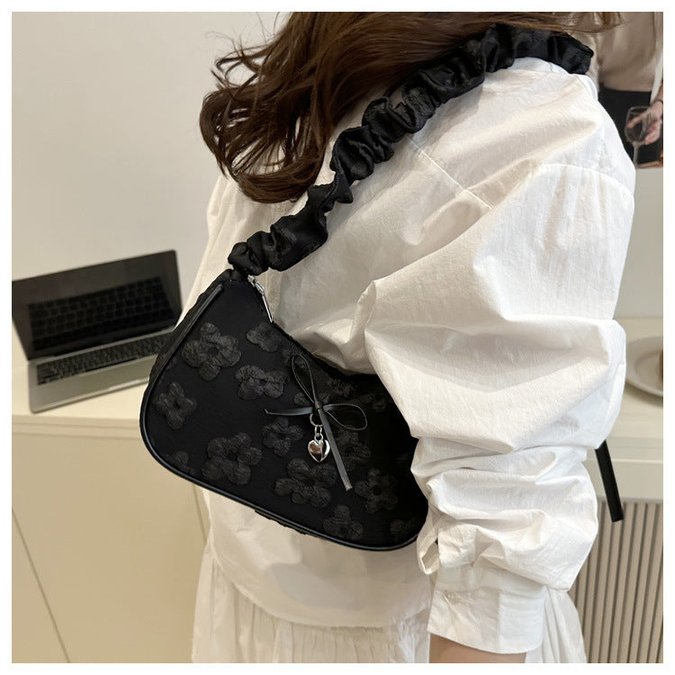 French Niche Bag for Women2025Summer New Fashion ins Sweet Cool Girl Versatile Fashion Single Shoulder Bag Underarm Bag