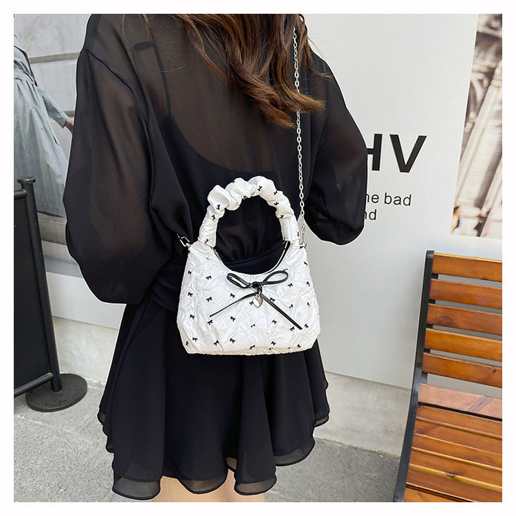 Korean Style Fashion Handbag for Women2025New Bow Crossbody Bag Versatile Parent-Child Cute Children's Bag