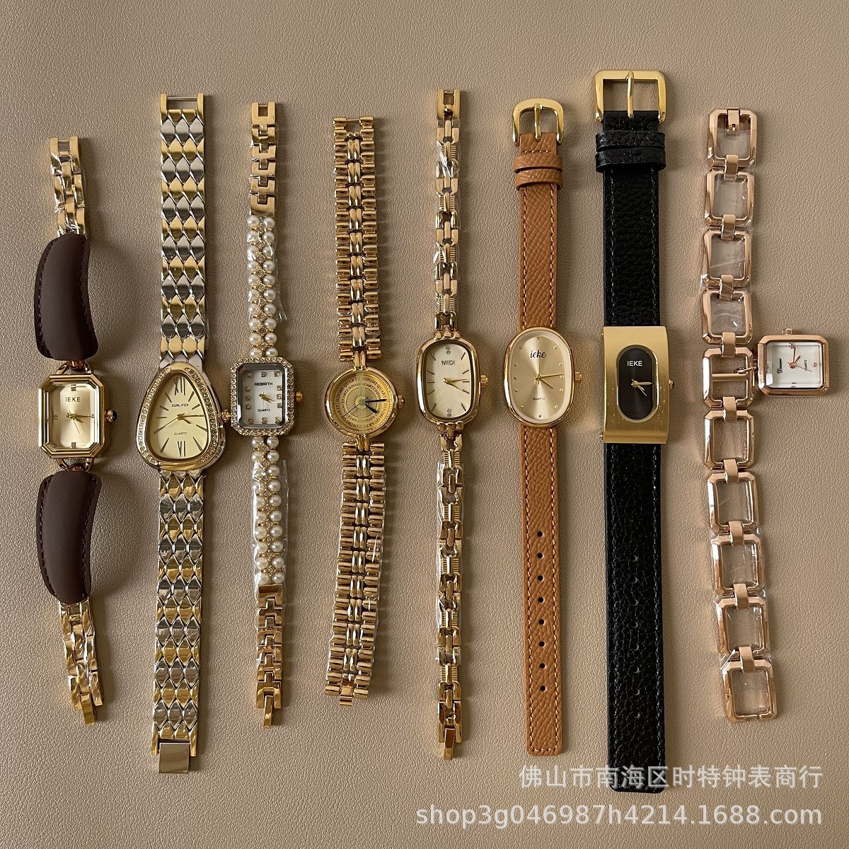 Internet Celebrity Middle Ages vintage Vintage Chain Watch for Women, Light Luxury, Mother-of-Pearl, High Aesthetic, Fashionable, Elegant, Live Streaming, Cross-Border