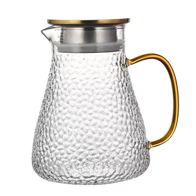 Cold Water Pitcher Glass High Temperature Resistant Household Cold Water Pitcher Set Large Capacity Tea Pitcher Cold Water Cup Juice Pitcher