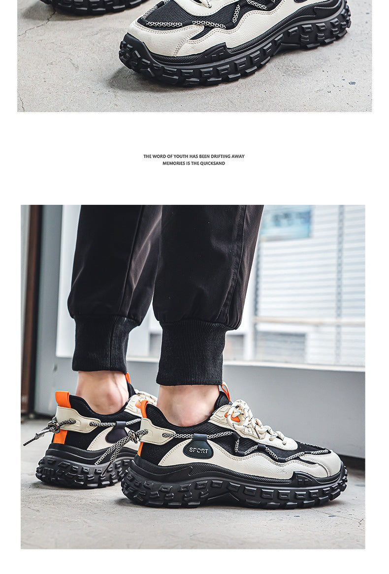 Hot-Selling Men's Shoes Spring Summer Breathable Mesh Shoes Versatile Men's Sports Sneakers Casual Running Thick-Soled Tire Dad Shoes