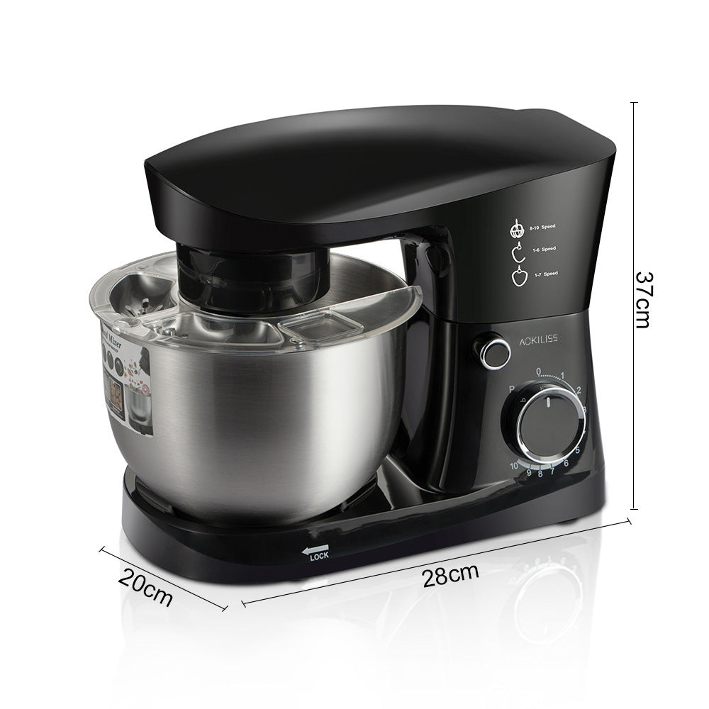 ACKILISS Cross-border Household Multi-Function4.0L Dough Mixer for Beating Egg Liquid, Kneading Dough, and Filling3Combination1Stand mixer