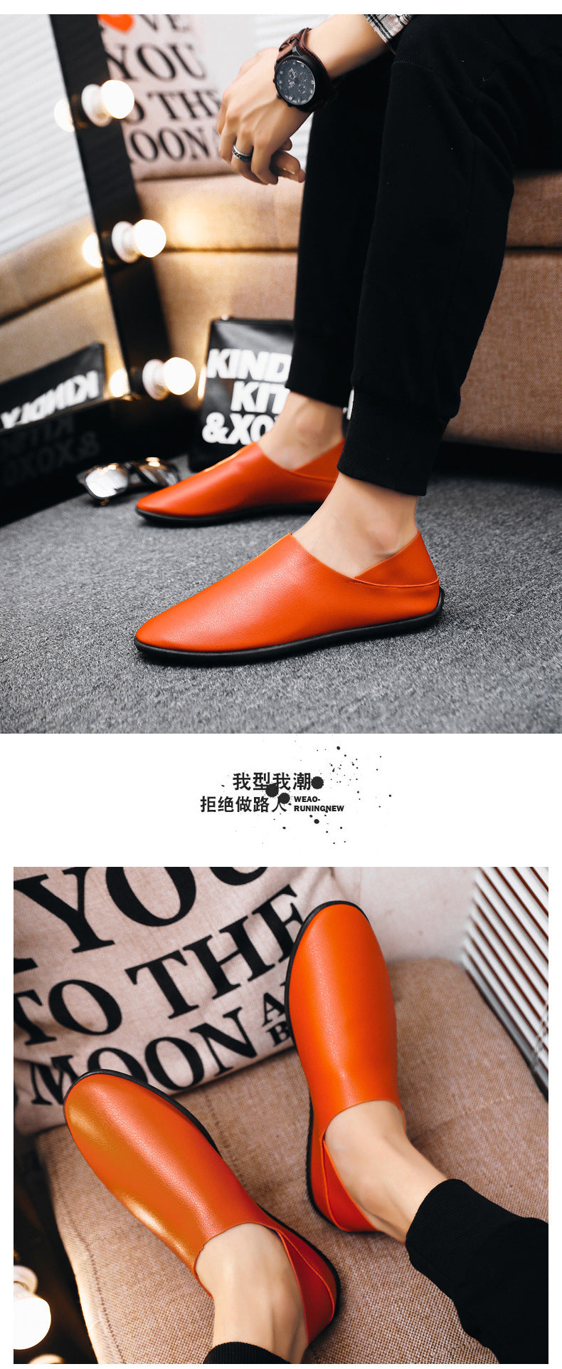 New Fashion Casual Sports Shoes Autumn Breathable Thick Sole Comfortable Casual Men's Shoes Men's Single Shoes Four Seasons Style