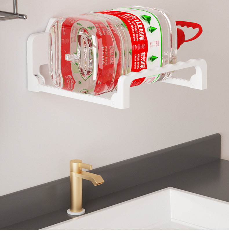 Washbasin Rack Hook No-Drill Kitchen Wall-Mounted Storage Rack Home Bathroom Wall-Mounted Basin Organizer Shelf
