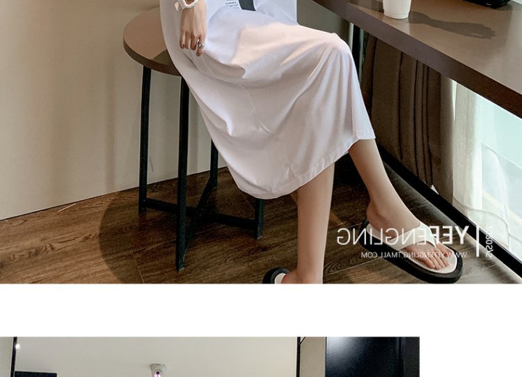 Summer Korea200Jin Fat mm Dress Women's Long Backless Loose Maxi Dress Plus Size Short Sleeve Maternity T T-shirt Skirt