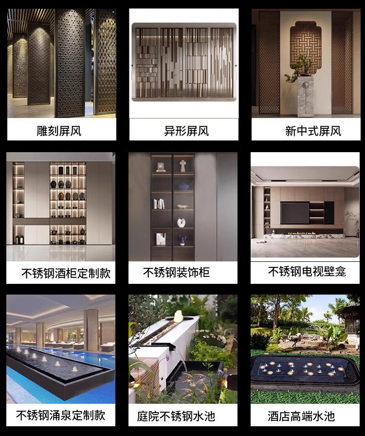 Stainless Steel Fish Pond Water Feature Flowing Water Ornament Garden Courtyard Outdoor Fountain Circulating Water Landscape Engineering Decoration