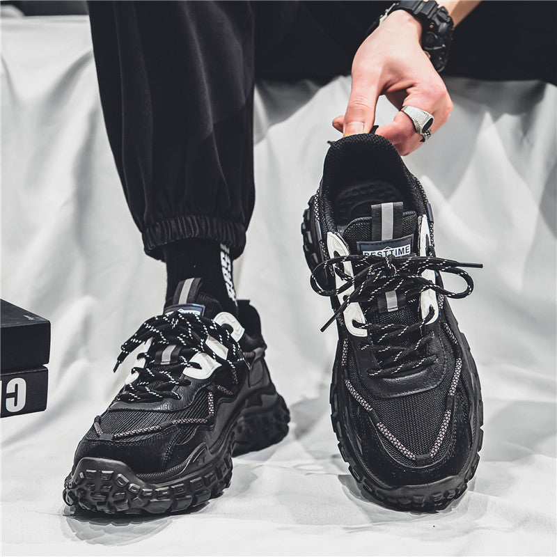 Hot-Selling Men's Shoes Spring Summer Breathable Mesh Shoes Versatile Men's Sports Sneakers Casual Running Thick-Soled Tire Dad Shoes