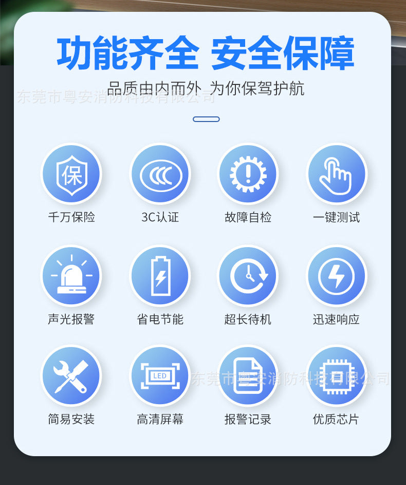 Carbon Monoxide Alarm Household Indoor Coal Smoke Honeycomb Coal Coal Stove Leakage Poisoning co Gas Detector