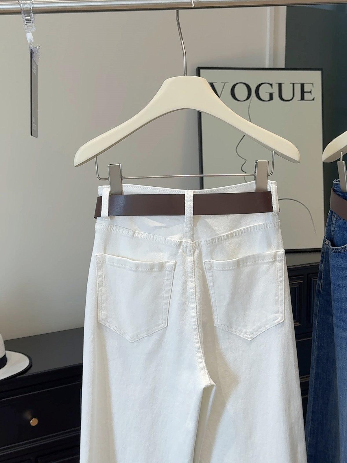 Quality Denim Wide-Leg Pants for Women2025New Autumn Casual High-Waisted Loose Flared Slimming Straight Pants