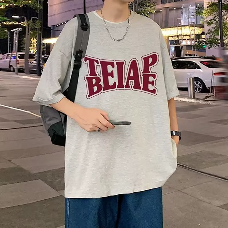 Summer New Short Sleeve Loose t T-shirt Men Fashion Brands Casual Half Sleeve Trendy T-shirt Bottoming Shirt Half Sleeve Shirt