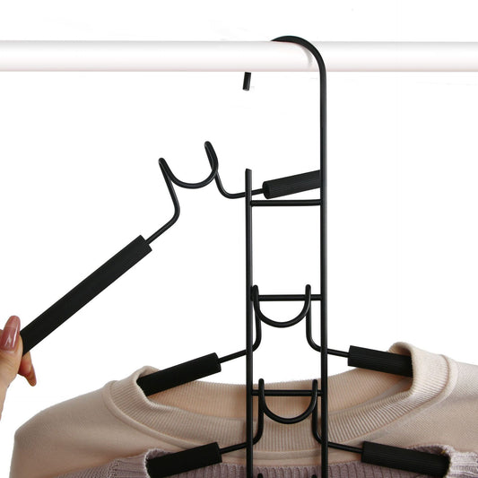 Multifunctional Multi-layer Folding Hanger for Home Dormitory Storage, Clothes and Pants Rack, Wardrobe Pants Rack with Special Hooks