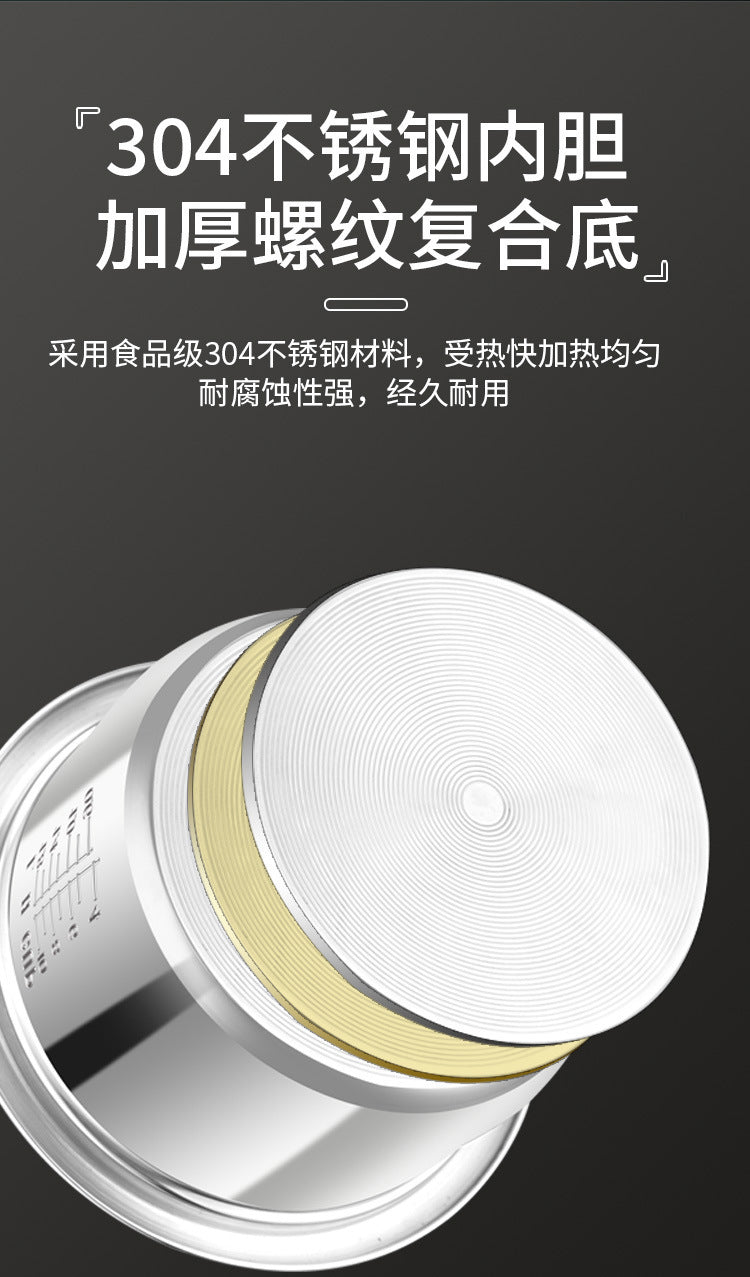 Positive Hemisphere Rice Cooker304Stainless Steel Inner Tank Without Coating for Household Use1.5L-6L Old-Fashioned1-10Steam and Cook Rice Cooker