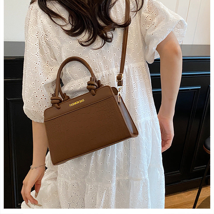 Large Capacity Patchwork Spring2025Casual New Korean Style Trendy Fashion European and American ins Single-shoulder Handheld Small Square Bag