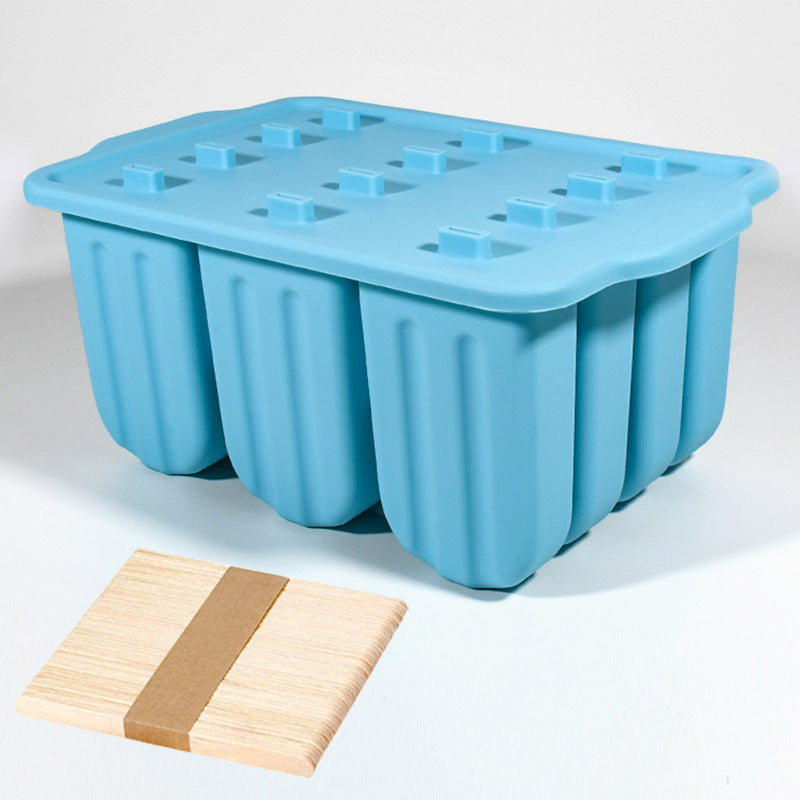 【Same Low Price】Amazon12Ice Cream Mold Easy Release Silicone Popsicle Mold Ice Cream Mold with Lid Ice Cream Mold