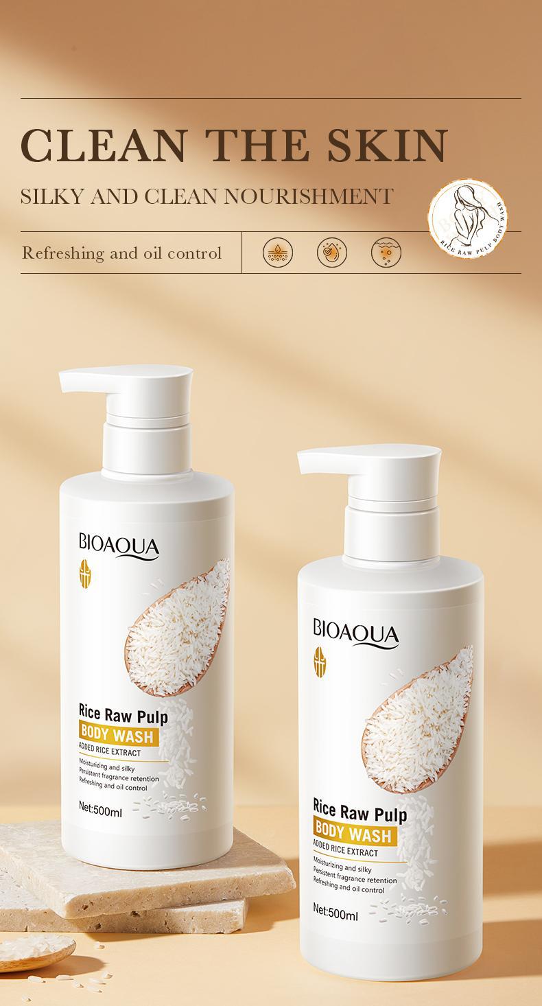 Full English Rice Skincare Set BIOAOUA Rice Puree Series Six-Piece Set Box Cross-Border Wholesale