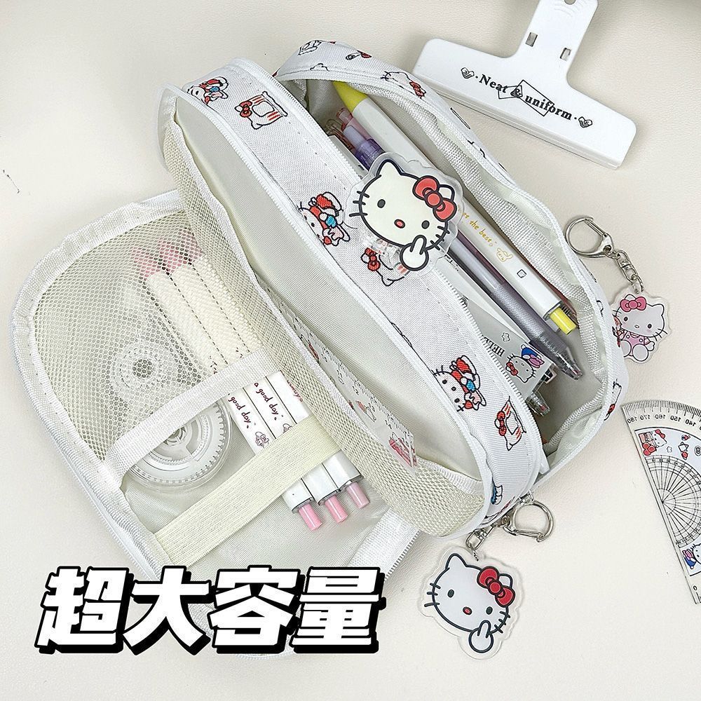 School Opening Season ins Good-looking kitty Cat Flip Pen Bag Multi-layer Stationery Box Large Capacity Student Pencil Storage Bag http://detail.1688.com/offer/939078878829.html