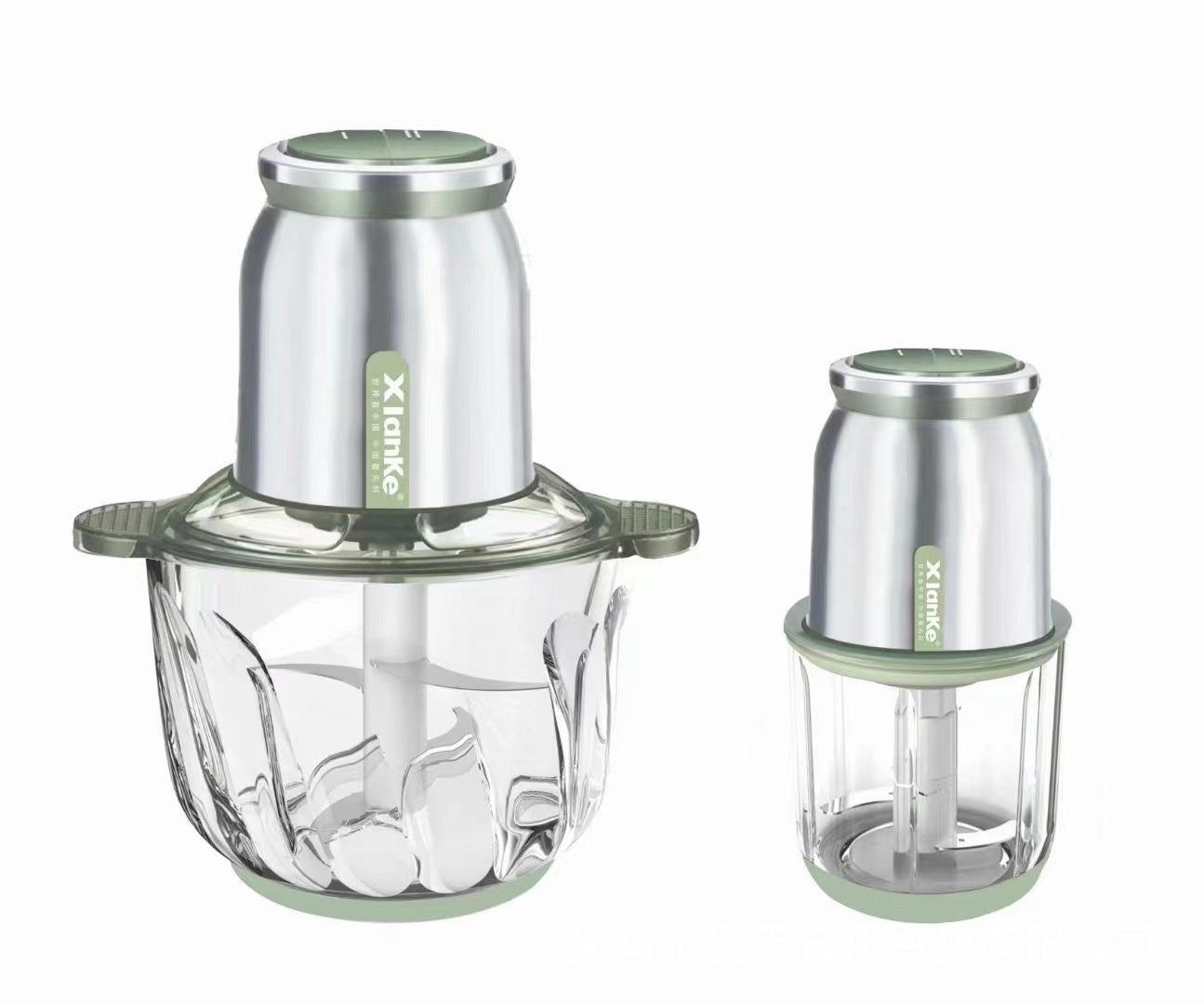 Glass Meat Grinder Household Electric Small Chopper Multi-Functional Kitchen Blender Garlic Paste Meat Mincer Baby Food Processor