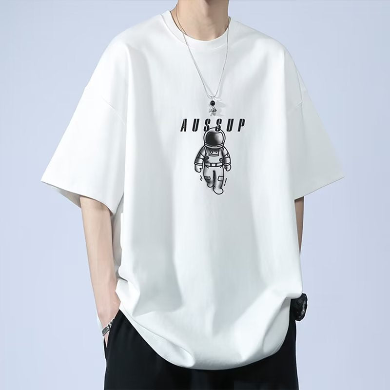Summer New Short Sleeve Loose t T-shirt Men Fashion Brands Casual Half Sleeve Trendy T-shirt Bottoming Shirt Half Sleeve Shirt