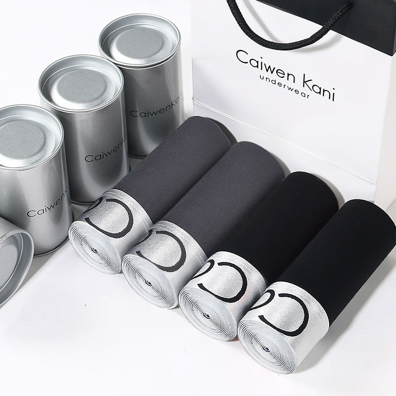 Men's Underwear Modal Cotton Crotch Large Size Boxer Briefs Antibacterial Breathable Underpants Four-Corner Briefs Gift Box Set http://detail.1688.com/offer/840039327825.html