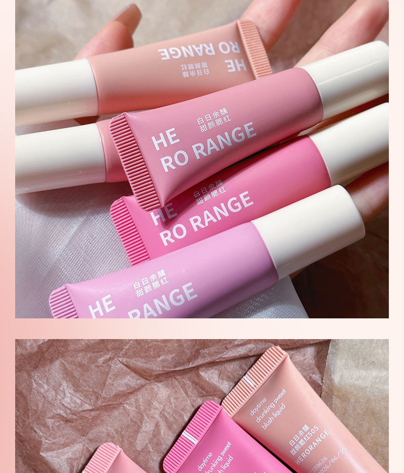 HERORANGE Single Color Liquid Blush Airy Lightweight Transparent Long-lasting Low Saturation High Brightness HR559