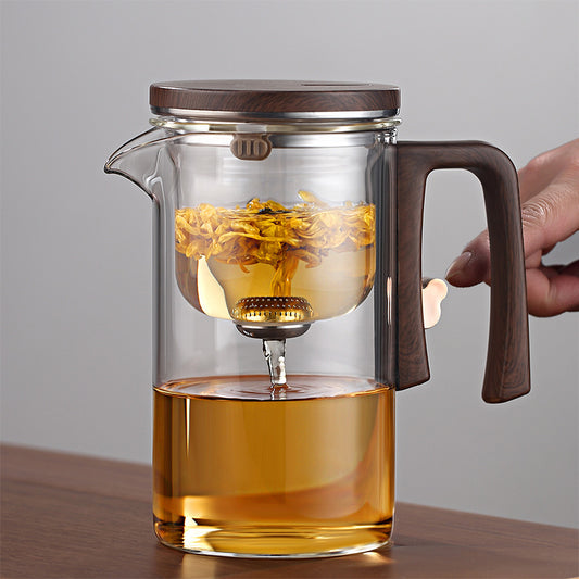 New Style Slim Waist Rodless Elegant Cup One-Click Magnetic Filter Glass Teapot Automatic Tea-Water Separation Tea Cup