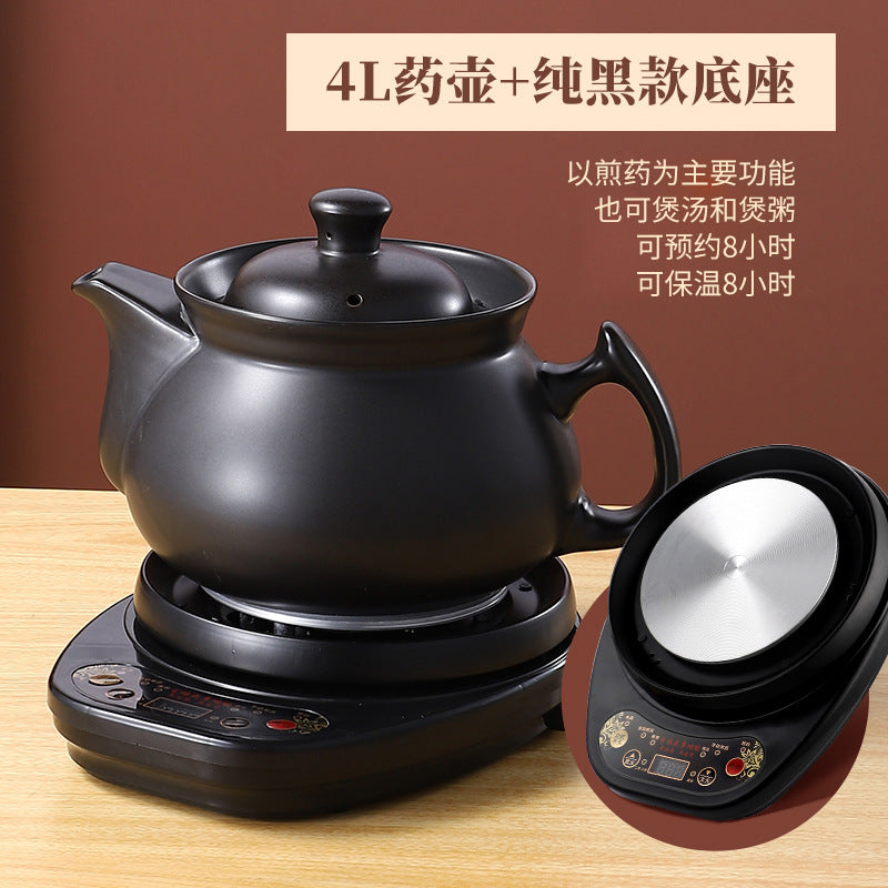 110V Large Capacity Decoction Pot Automatic Health Pot Ceramic Electric Clay Pot for Traditional Chinese Medicine Home Use