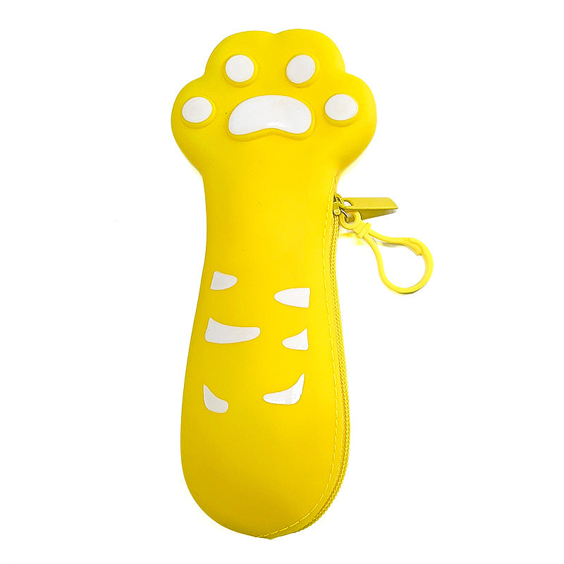 Leden Silicone Cat Paw Pencil Case Study Supplies Pencil Box Good Stationery Box Elementary School Student Stationery Bag Creative Stationery http://detail.1688.com/offer/857407678709.html