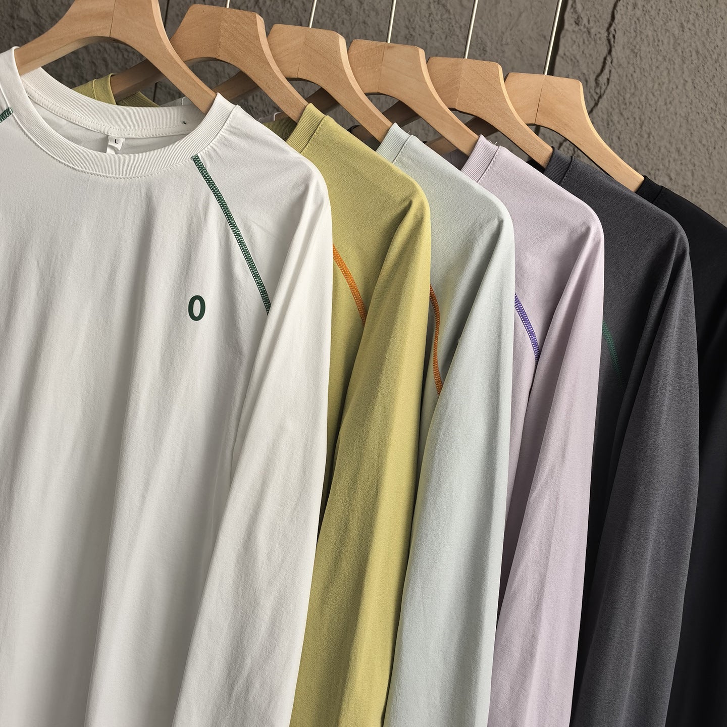 25Autumn New Color-Block Sunscreen!Men's Thin Quick-Dry Sports Cycling Outdoor Cool Feel Raglan Sleeve Base Shirt Long Sleeve T T-shirt