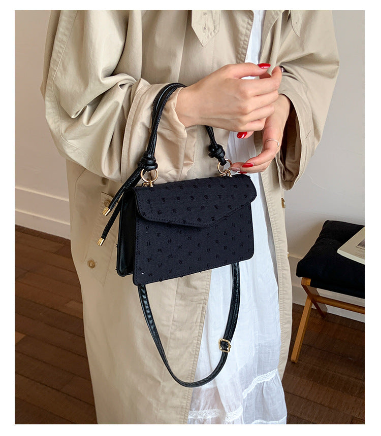 Simple Solid Color Trendy Fashionable Handbag2025Summer New Casual Elegant Single Shoulder Crossbody Small Square Bag for Women