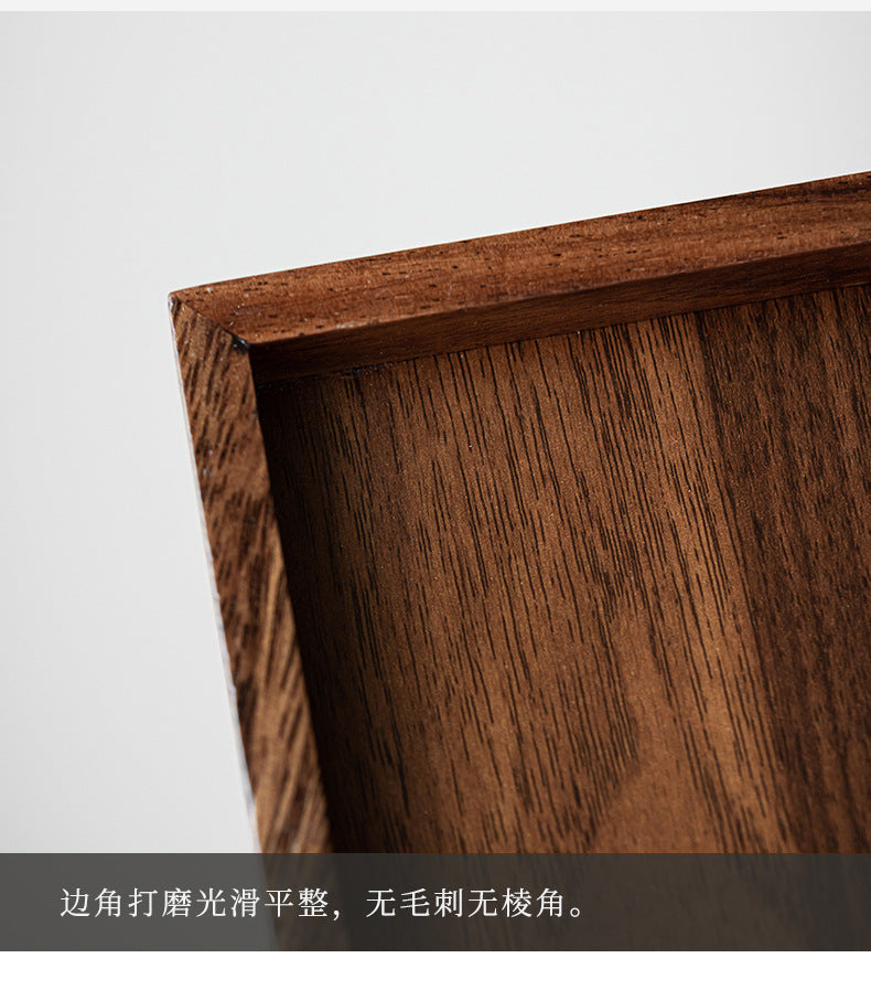 Walnut Tea Tray Minimalist Dry Tea Tray Cup Storage Tray Chinese Style Candy Dessert Fruit Tray Tea Room Tea House Wholesale