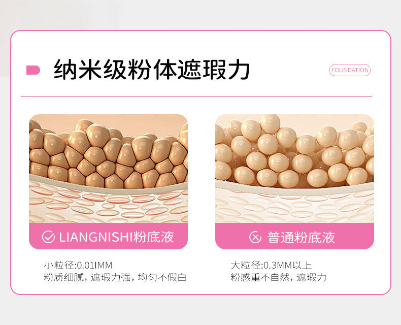 Liangni Shi Concealer Long-lasting Foundation Liquid Brightens Skin Long-lasting Non-cakey Creamy Finish BB Frost2425