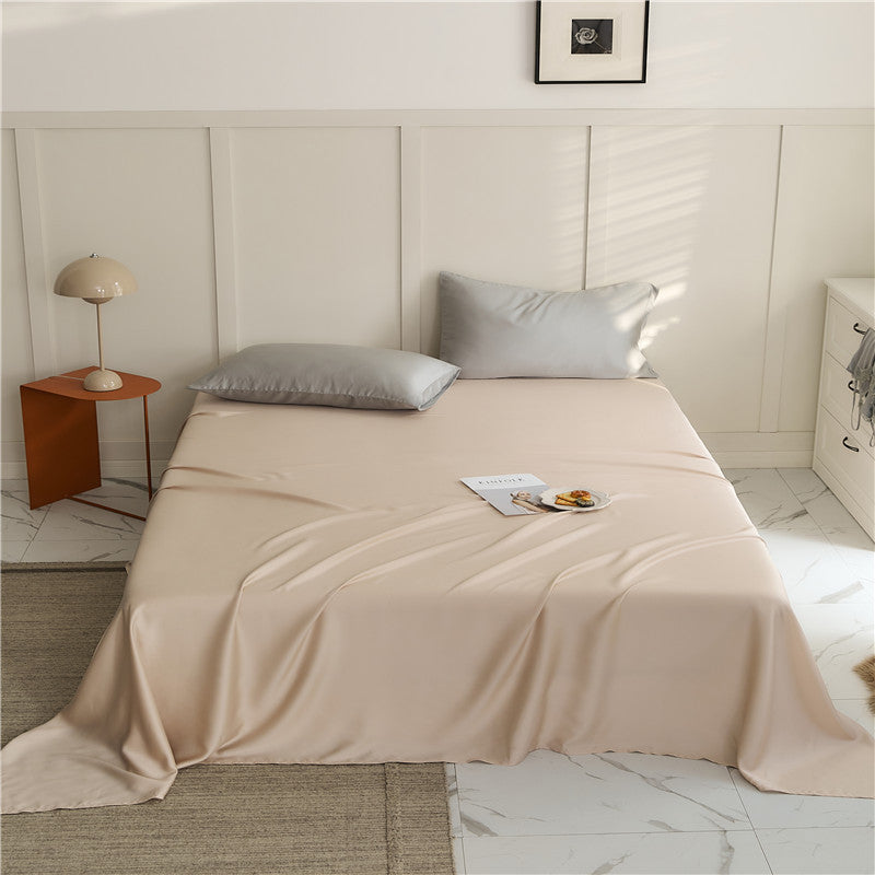 60Lanzing Tencel Single Item Only Bed Sheet Summer Solid Color Lyocell Bed Skirt Silky Cool Single Piece Duvet Cover Quilt Cover
