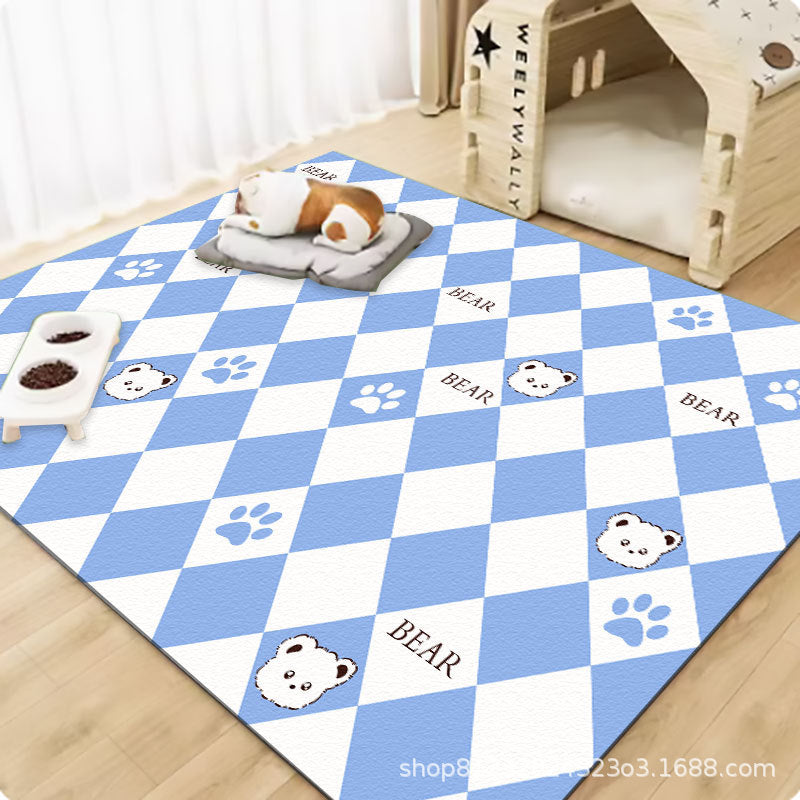 Pet wash-free floor mat waterproof and urine-proof pvc Dog Anti-Slip Mat Cooling Dog Fence Dog Cat Leather Floor Mat