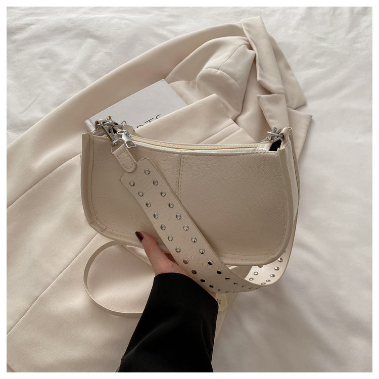 Crossbody Pouch2025Spring New Underarm Bag Niche Handbag Versatile Commuter Single Shoulder Underarm Rivet Women's Bag