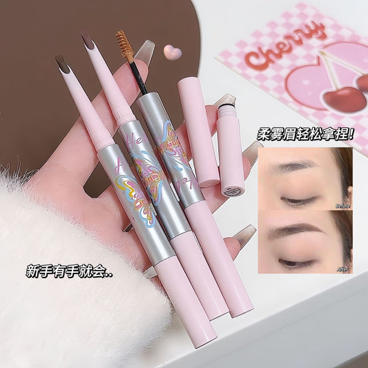 Hello YA Smart Dual-Head Eyebrow Dye Light Color Wild Eyebrow Pencil Natural Waterproof Sweatproof Long-Lasting Non-Fading1205