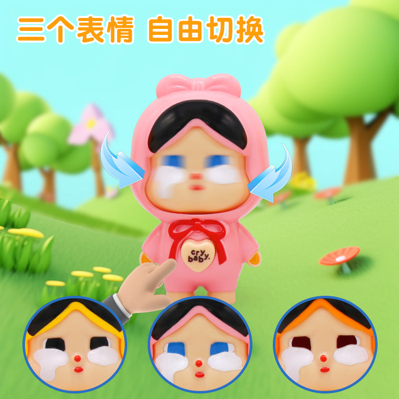 Internet Celebrity Crying Baby Face-Changing Doll Toy Keychain Backpack Accessory Hot-Selling Stress Relief Artifact Wholesale for Stalls