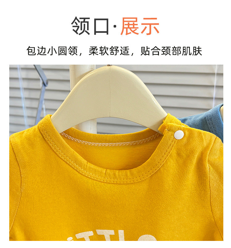 Pure Cotton Infant Jumpsuit Summer Pure Cotton Printed Korean Version Baby Romper Lightweight Breathable Unisex Baby Short Sleeve