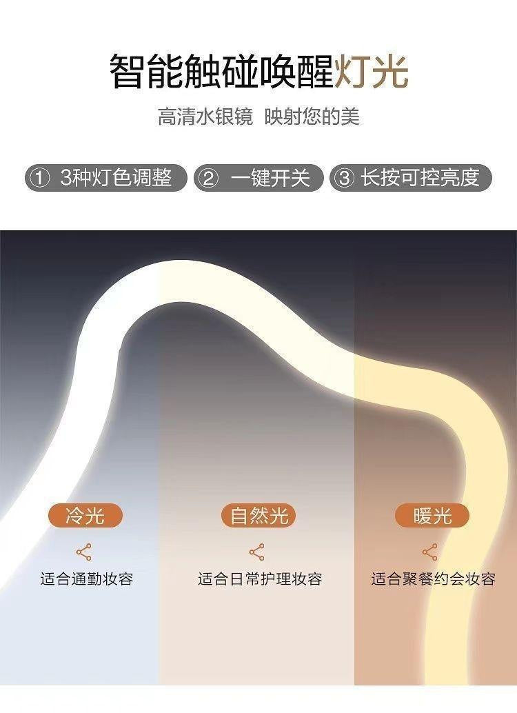 High-Value Cloud Makeup Mirror Desktop LED Desktop Bedroom with Light Internet Celebrity Dressing Mirror Dressing Table Internet Celebrity Mirror