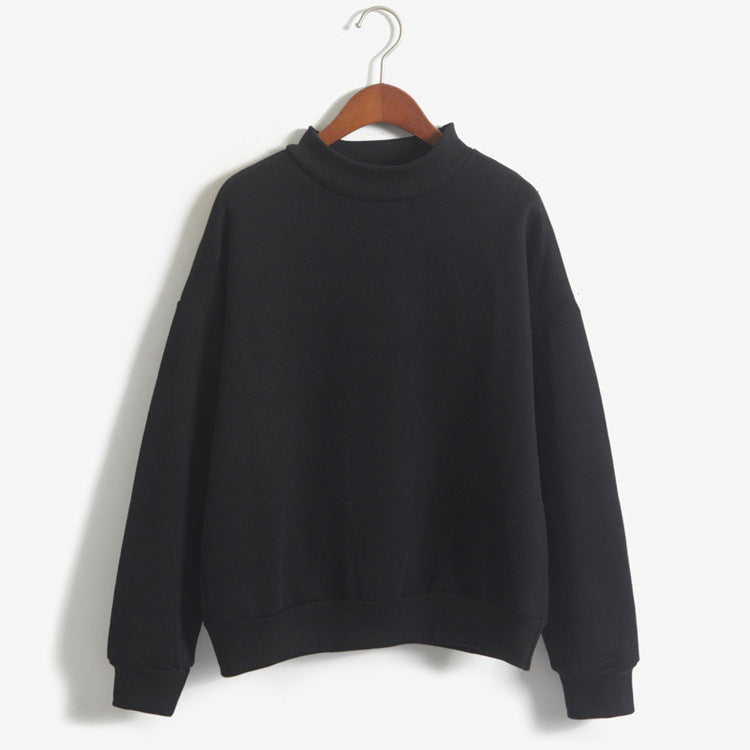 Base Layer Sweatshirt for Women, Autumn and Winter Loose Fit Lazy Style Hoodless Jacket, Thickened Couple Style, Korean Version, Class Uniform Wholesale
