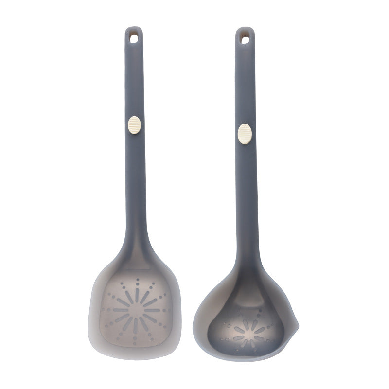 New Style Steel-Clad Silicone Spatula Semi-Transparent Silicone Chinese Spatula Household Kitchen Food-Grade Non-Stick Cooking Spatula