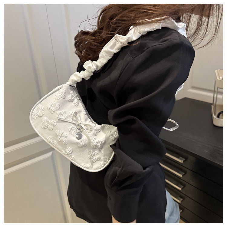French Niche Bag for Women2025Summer New Fashion ins Sweet Cool Girl Versatile Fashion Single Shoulder Bag Underarm Bag