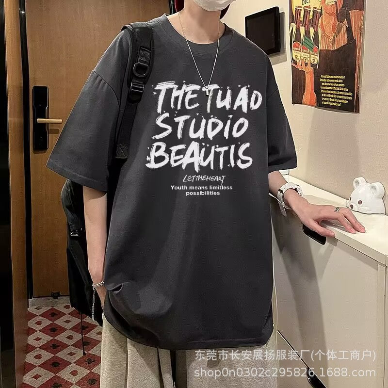 Manufacturer Wholesale Hot-Selling Short Sleeve t Shirts for Men and Women, National Trend Design, Printed Couple Summer Loose Tops t Men's T-shirt