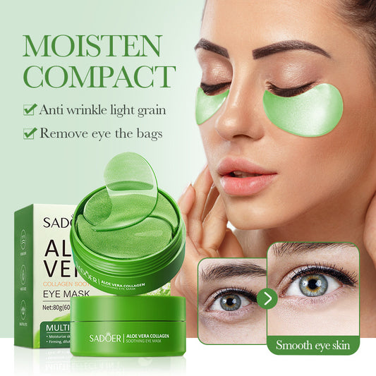 Aloe Vera Eye Mask80g Collagen Hydrating Moisturizing Improves Dark Circles Eye Lines Eye Bags Factory Wholesale