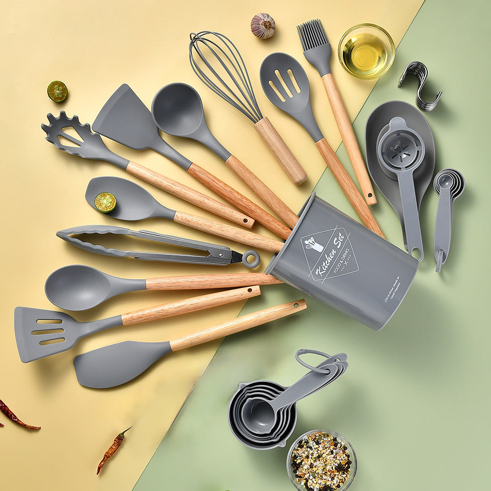 Cross-border Hot-selling Silicone Kitchenware34Set of Non-Stick Spatula, Measuring Cup, and Measuring Spoon kitchen utensil