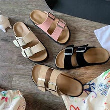 Men's Three-Stripe Slippers2024New Korean Style Outdoor Indoor Home Bathroom Non-Slip Beach Sandals