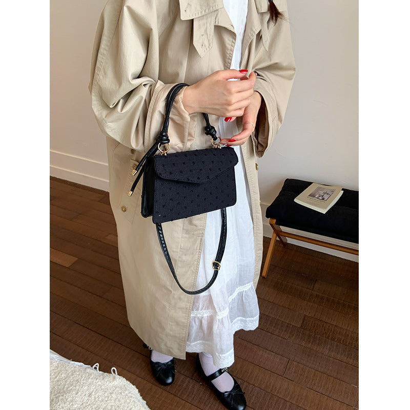 Simple Solid Color Trendy Fashionable Handbag2025Summer New Casual Elegant Single Shoulder Crossbody Small Square Bag for Women