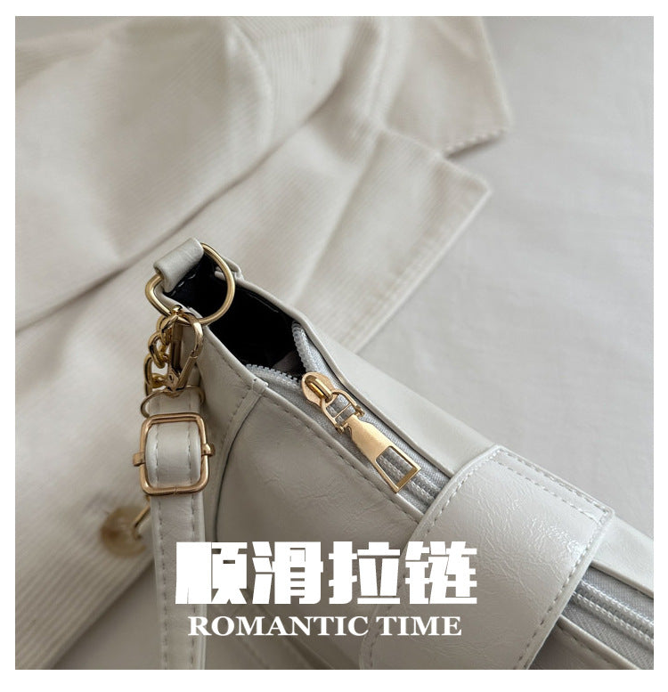 French Design Glossy Women2025Summer New Trendy Fashionable Elegant Single Shoulder Underarm Handbag for Women
