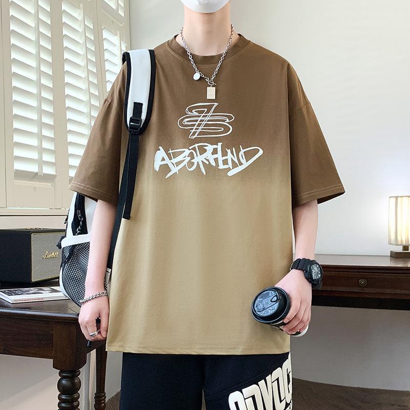 Youth Summer Ice Silk Short Sleeve t T-shirt for boys in summer2025New style junior high and high school student short-sleeve tops