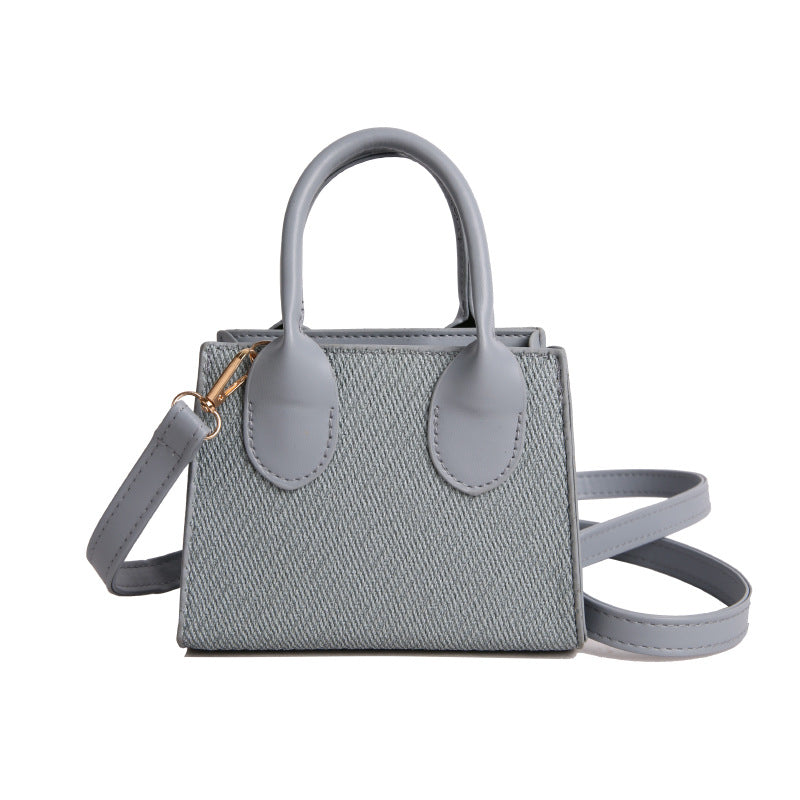 Korean Style Simple Crossbody Personality Small Square Bag2024Summer new style casual stylish single-shoulder bag corduroy handbag
